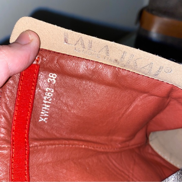 Gray Vegan Leather Moto Boots Styled w/Strap & Buckle by Lala Ikai - Picture 14 of 14